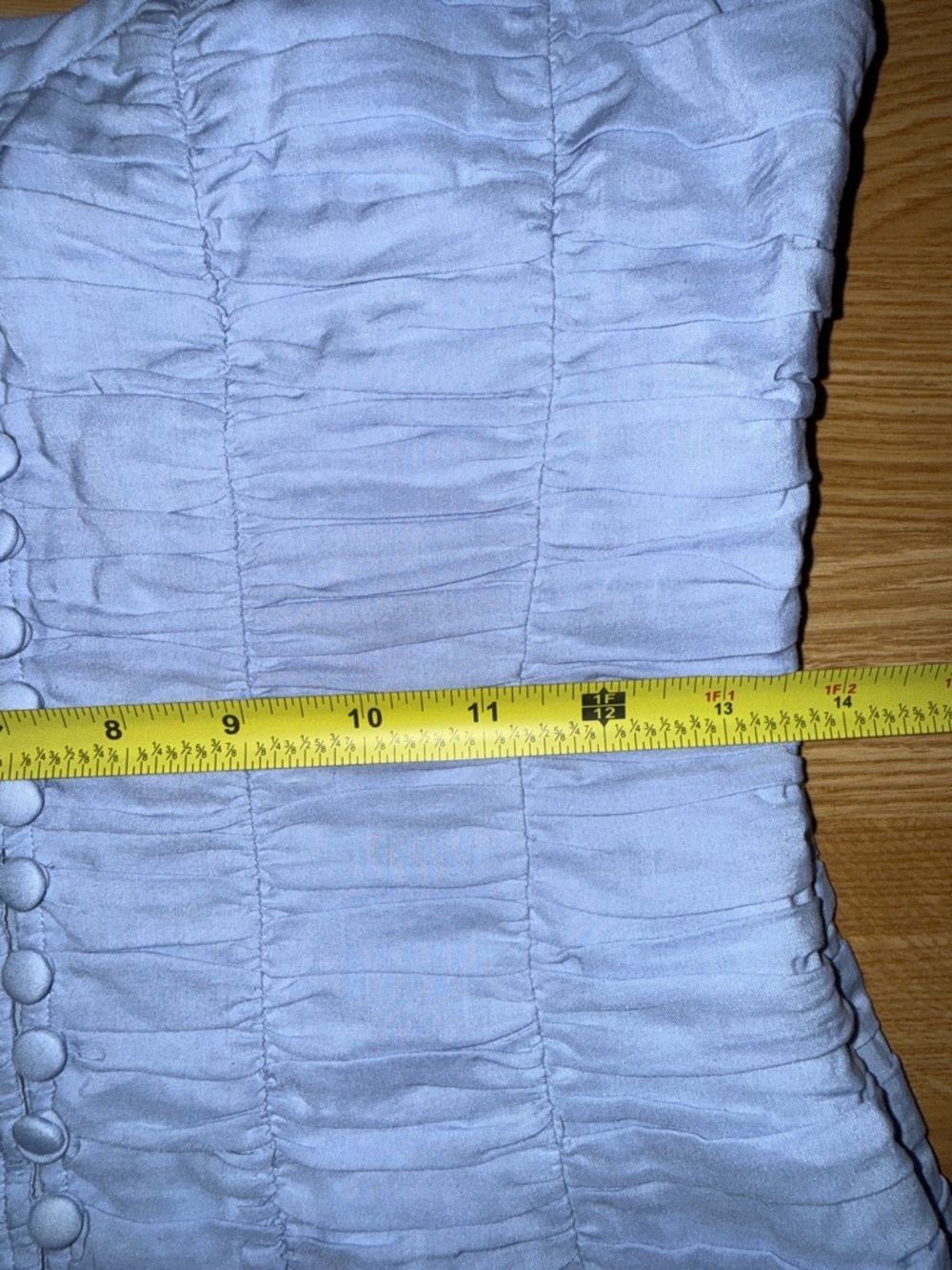 Light Blue Ruched Button-Front Tank Top - Picture 15 of 16
